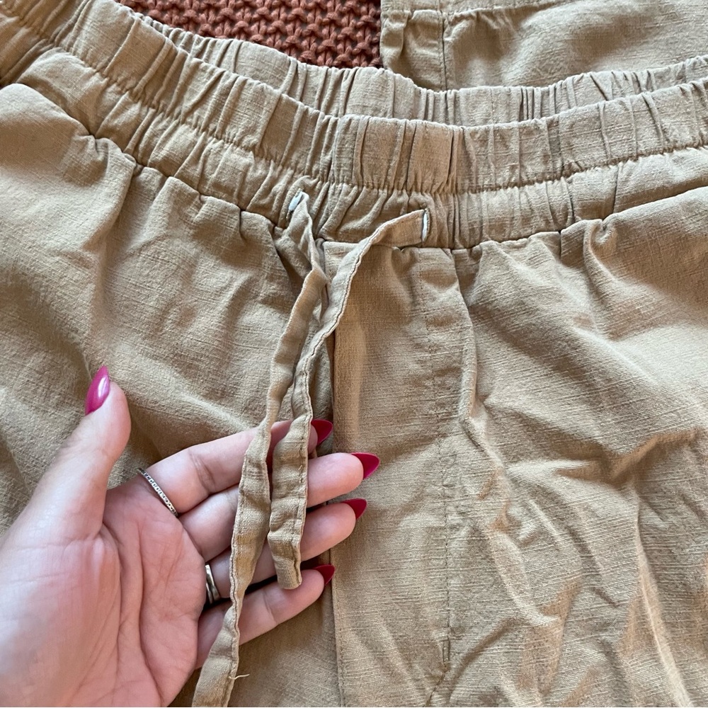 OAK + FORT sz L Cotton Wide Leg Drawstring Pants - Picture 4 of 6